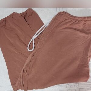 Aerie Brown Boyfriend Sweatpants With Back Pocket Size Large